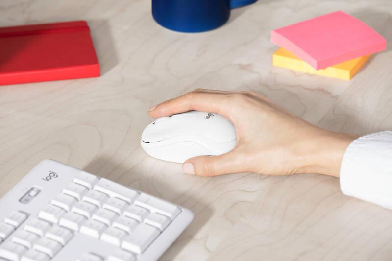 Klávesnice s myší Logitech MK295 Silent Wireless Combo US bílá