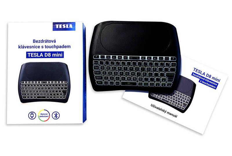Klávesnice Tesla Device D8mini, bezdrátová s touchpadem
