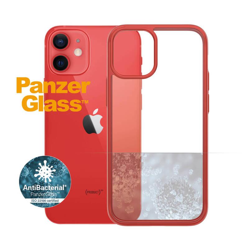 Kryt na mobil PanzerGlass ClearCase Antibacterial na Apple iPhone 12 mini červený, Kryt, na, mobil, PanzerGlass, ClearCase, Antibacterial, na, Apple, iPhone, 12, mini, červený
