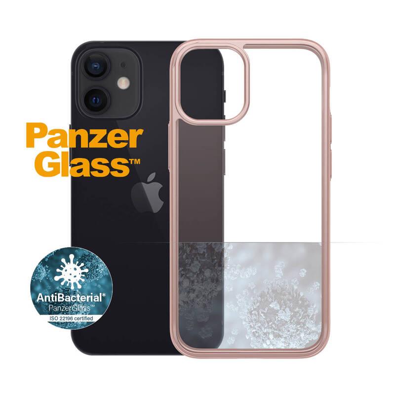 Kryt na mobil PanzerGlass ClearCase Antibacterial na Apple iPhone 12 mini růžový