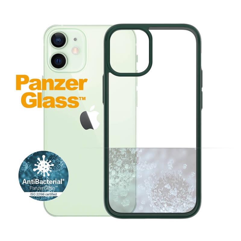 Kryt na mobil PanzerGlass ClearCase Antibacterial na Apple iPhone 12 mini zelený, Kryt, na, mobil, PanzerGlass, ClearCase, Antibacterial, na, Apple, iPhone, 12, mini, zelený
