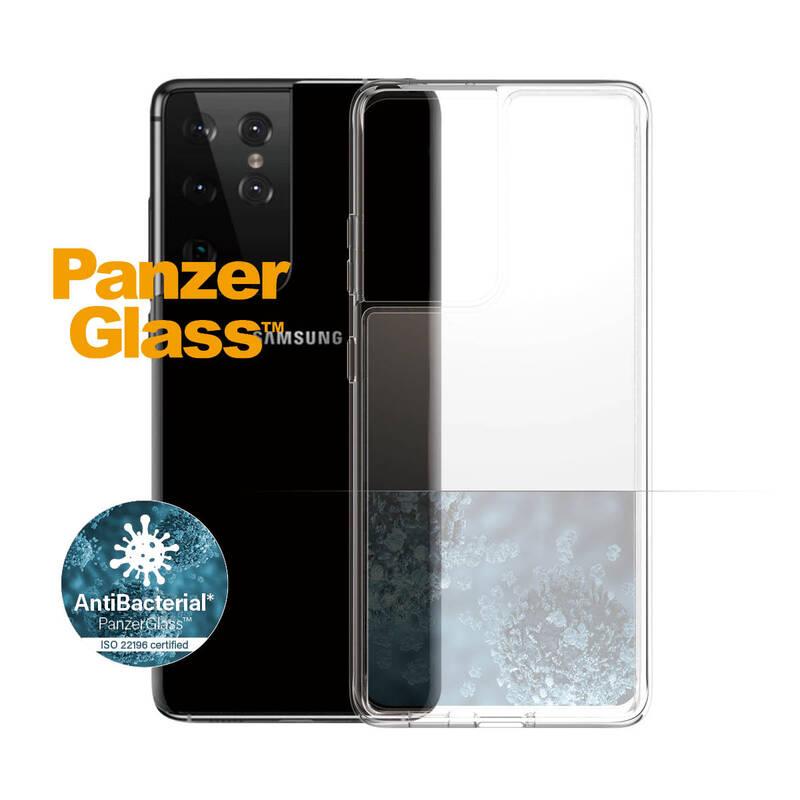 Kryt na mobil PanzerGlass ClearCase Antibacterial na Samsung Galaxy S21 Ultra průhledný