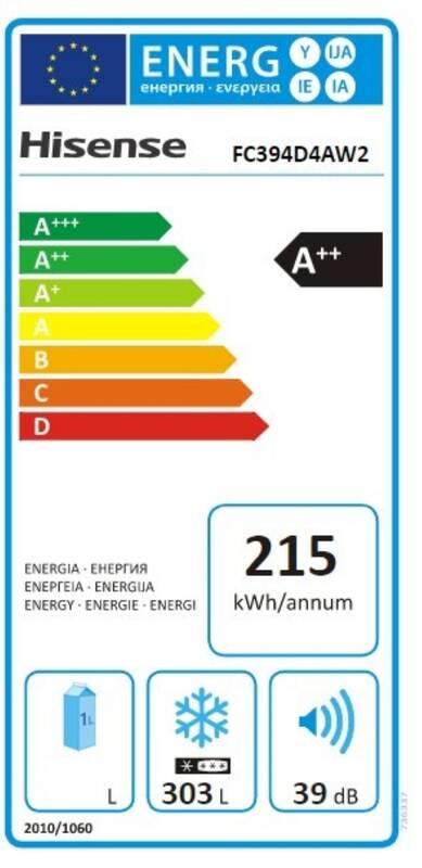 Mraznička Hisense FC394D4AW2 bílá