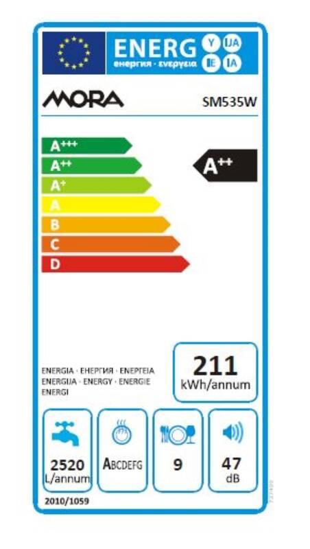 Myčka nádobí Mora SM 535 W bílá