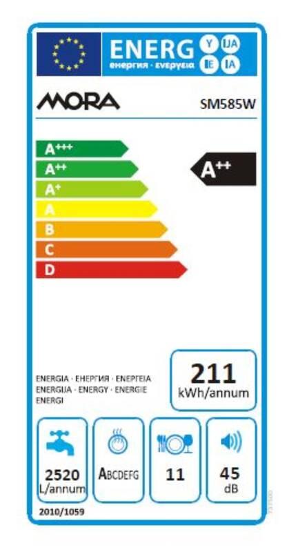 Myčka nádobí Mora SM 585 W bílá