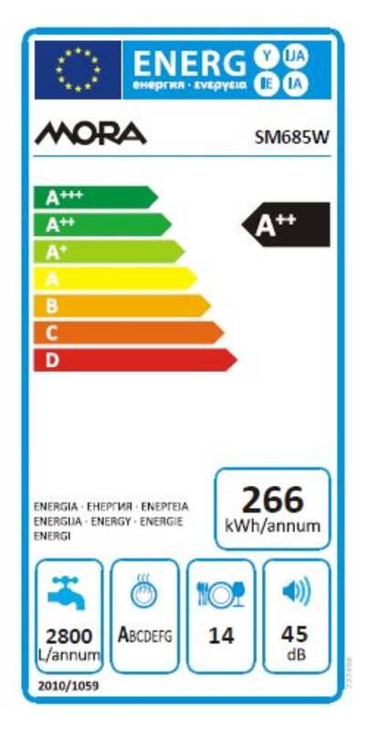 Myčka nádobí Mora SM 685 W bílá