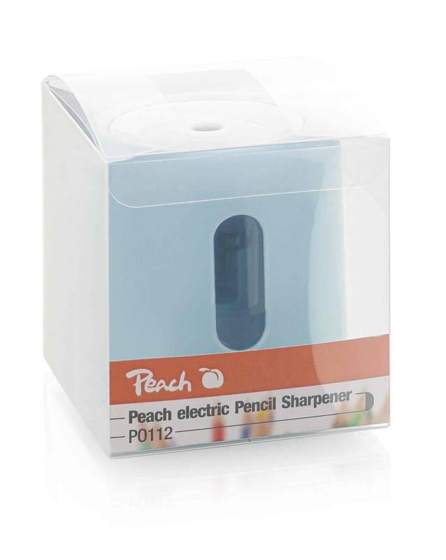 Ořezávátko Peach na tužky, 2xAA USB modré