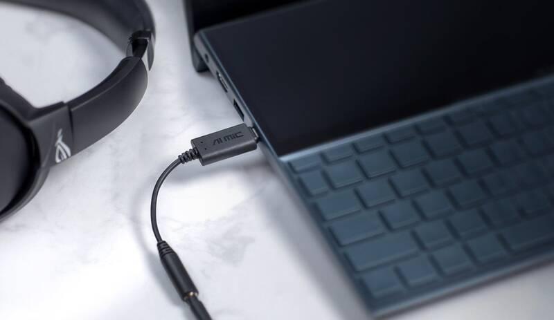 Redukce Asus AI Noise-Canceling Mic 3,5mm Jack USB-C černá