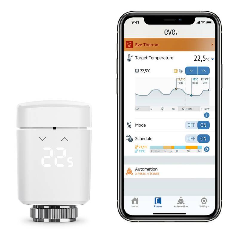 Bezdrátová termohlavice Eve Thermo Smart Radiator Valve, Apple HomeKit, Bezdrátová, termohlavice, Eve, Thermo, Smart, Radiator, Valve, Apple, HomeKit