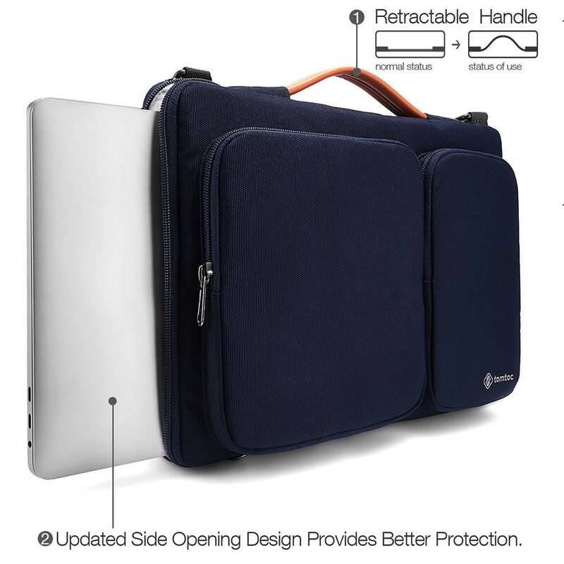 Brašna na notebook tomtoc Messenger na 16" MacBook Pro 2019 modrá