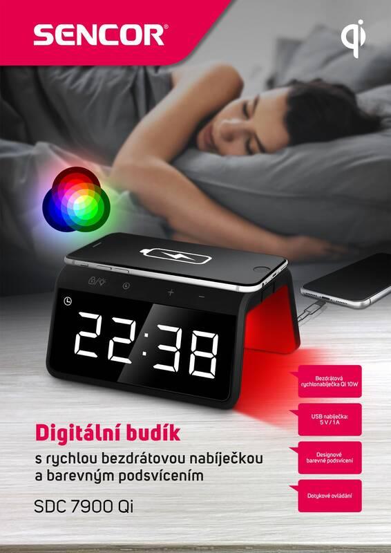 Budík Sencor SDC 7900Qi černý