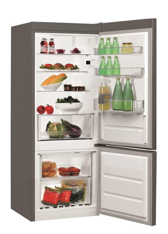 Chladnička s mrazničkou Indesit LI6 S1E X nerez