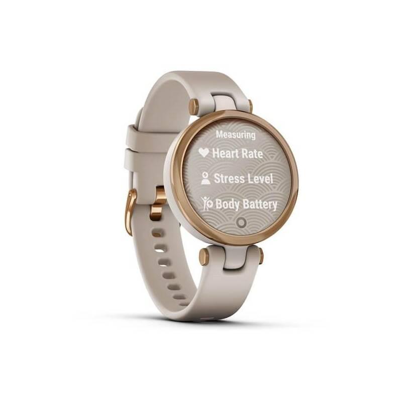Chytré hodinky Garmin Lily Sport Rose Gold Light Sand Silicone Band
