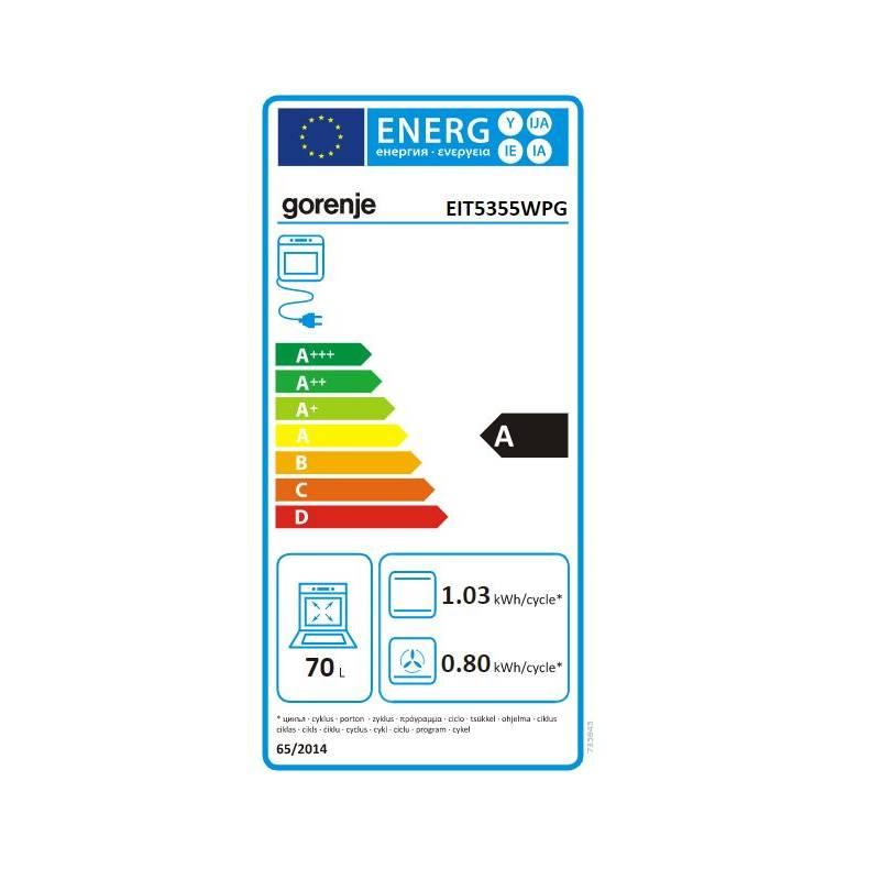 Indukční sporák Gorenje EIT5355WPG bílý