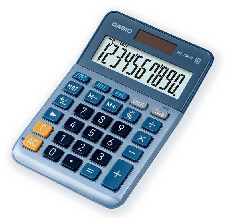 Kalkulačka Casio MS 100 EM modrá