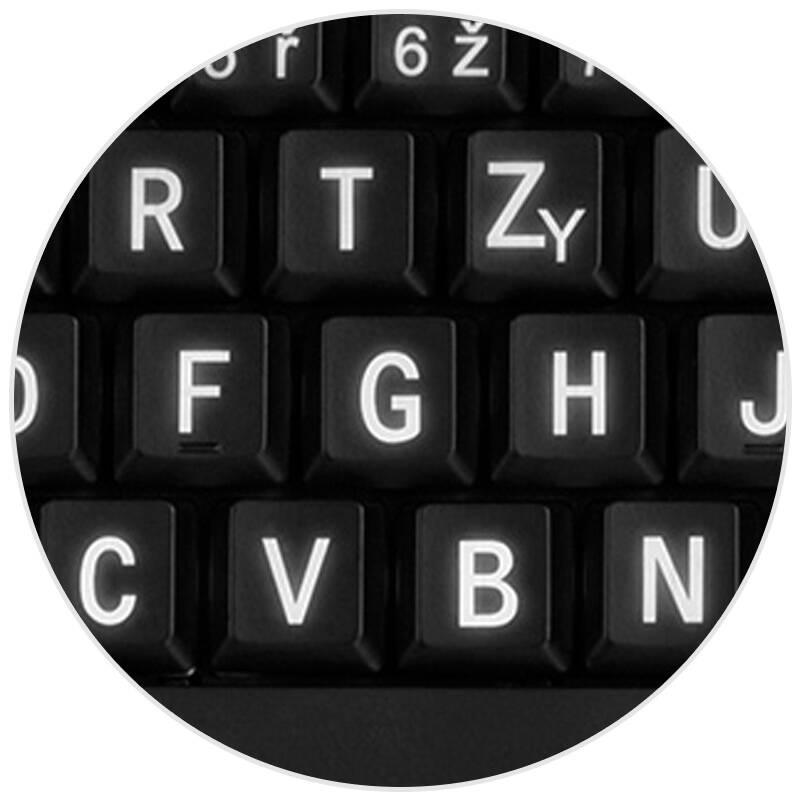 Klávesnice Connect IT CI-71 s velkým fontem, CZ černá