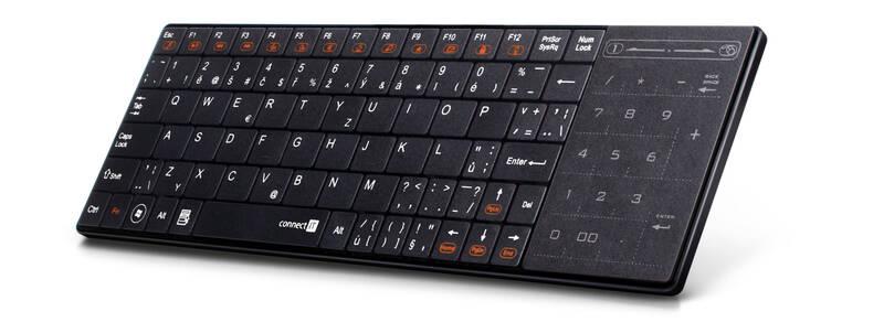 Klávesnice Connect IT Wireless KW3100 SmartTV, CZ černá