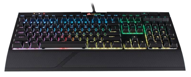 Klávesnice Corsair STRAFE RGB MK.2, Cherry MX Silent, US černá, Klávesnice, Corsair, STRAFE, RGB, MK.2, Cherry, MX, Silent, US, černá