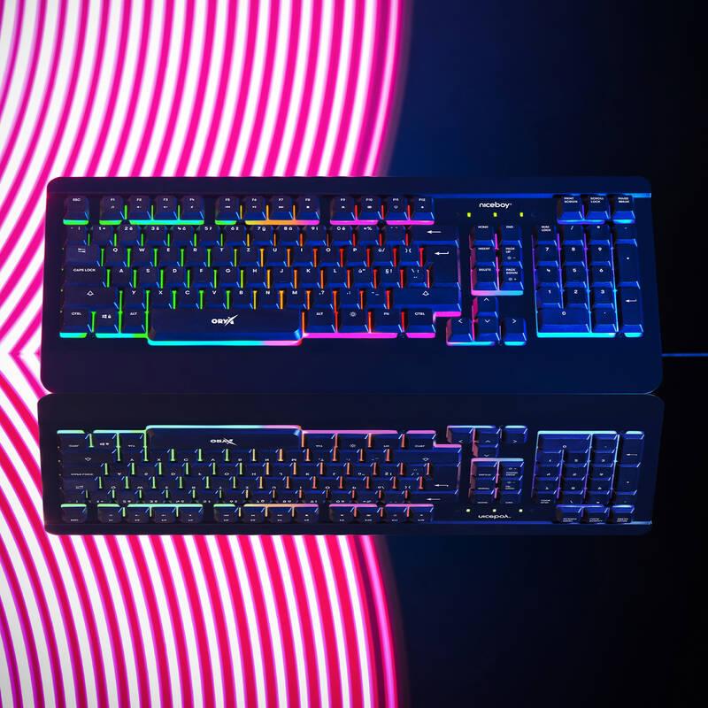 Klávesnice Niceboy ORYX K210 Core, CZ černá