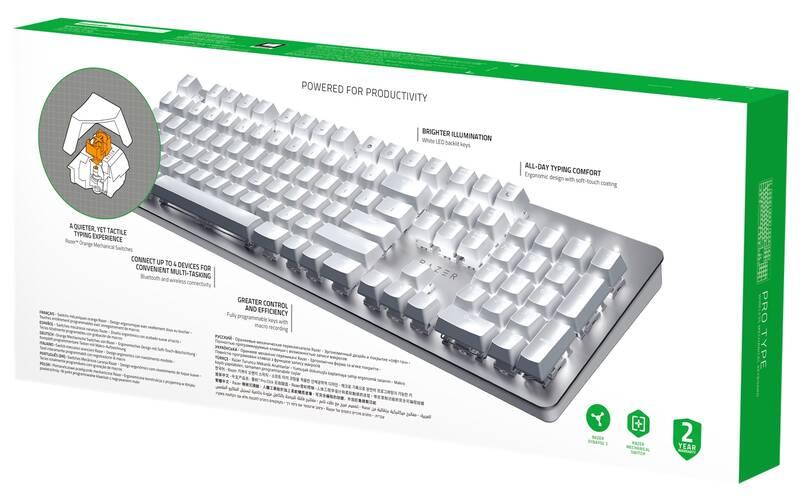 Klávesnice Razer Pro Type, US bílá