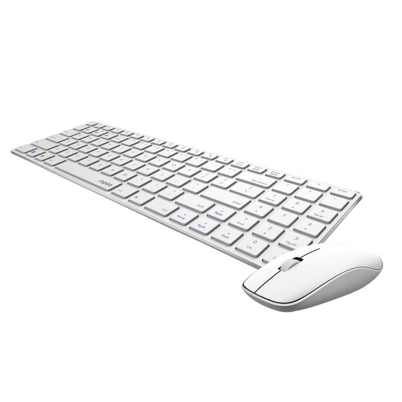 Klávesnice s myší Rapoo 9300M, CZ SK layout bílá