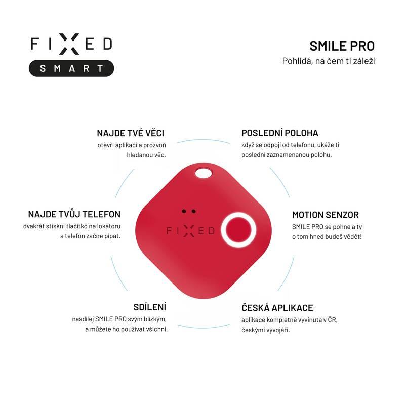 Klíčenka FIXED Smile PRO červená