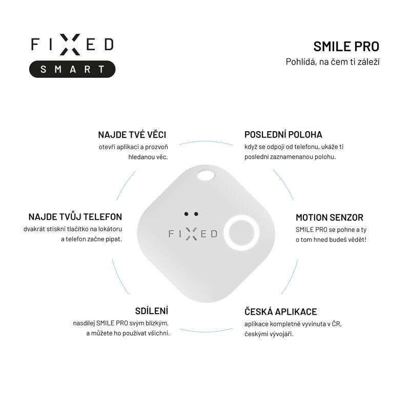 Klíčenka FIXED Smile PRO, Duo Pack černá bílá