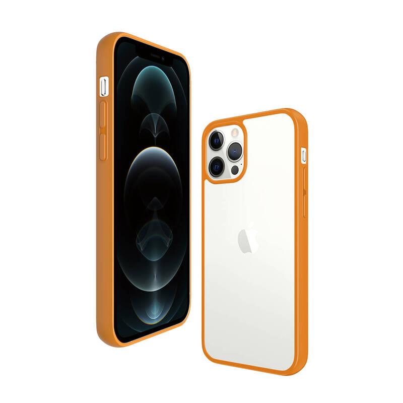Kryt na mobil PanzerGlass ClearCase Antibacterial na Apple iPhone 12 12 Pro oranžový