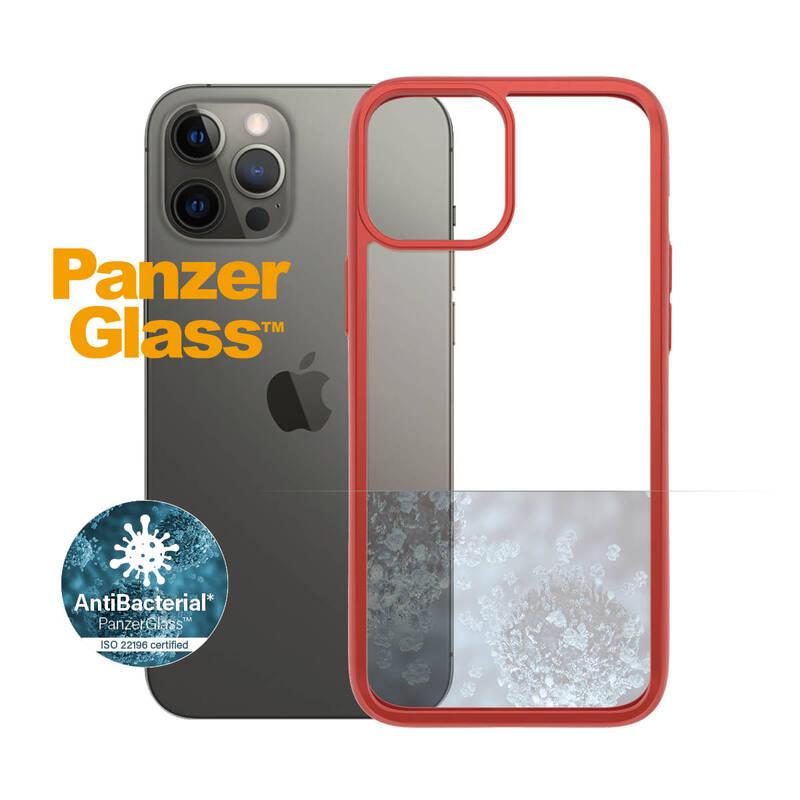 Kryt na mobil PanzerGlass ClearCase Antibacterial na Apple iPhone 12 Pro Max červený