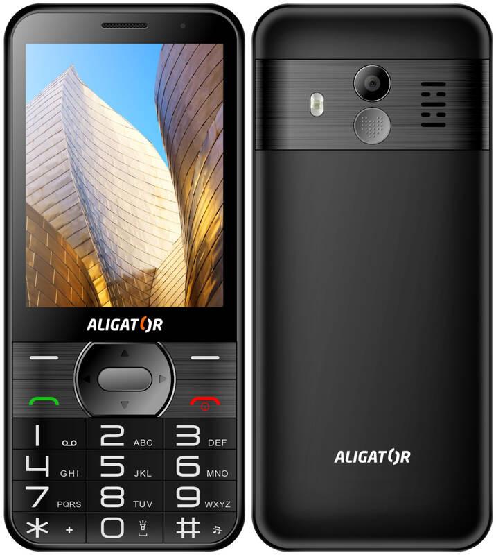 Mobilní telefon Aligator A900 Senior nabíjecí stojánek černý