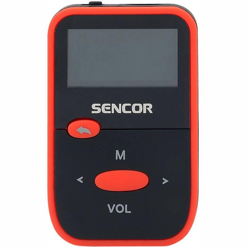 MP3 přehrávač Sencor SFP 4408 RD černý červený, MP3, přehrávač, Sencor, SFP, 4408, RD, černý, červený