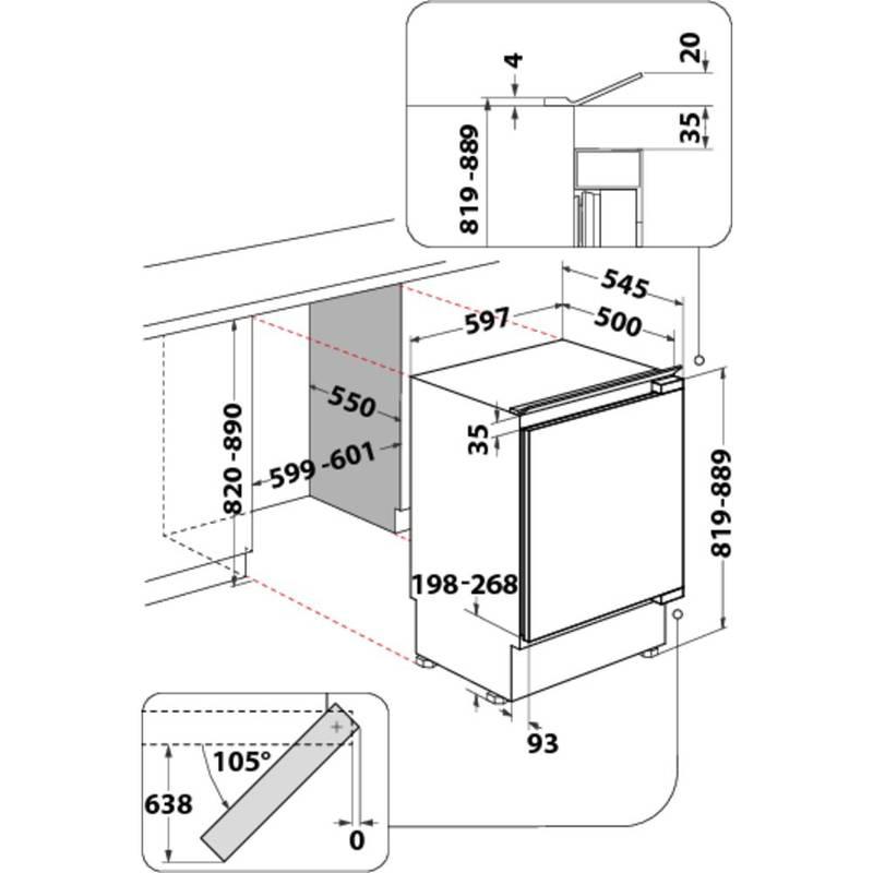 Mraznička Whirlpool AFB 8281 bílá