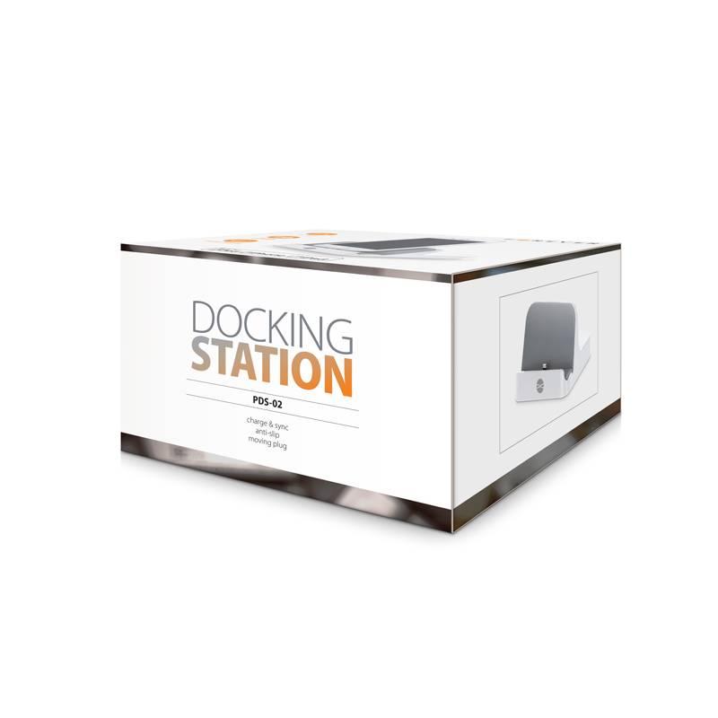 Nabíjecí stojánek Forever MFI pro Apple iPhone 5 6 bílý