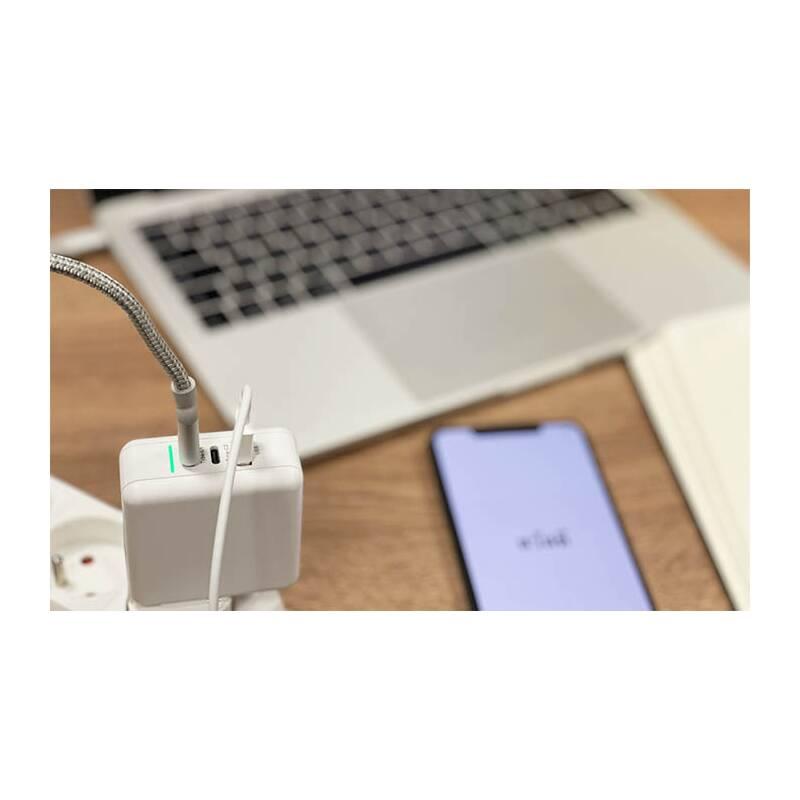 Nabíječka do sítě ER Power 65W GaN PD 2x USB-C, USB-A QC 3.0 bílá, Nabíječka, do, sítě, ER, Power, 65W, GaN, PD, 2x, USB-C, USB-A, QC, 3.0, bílá