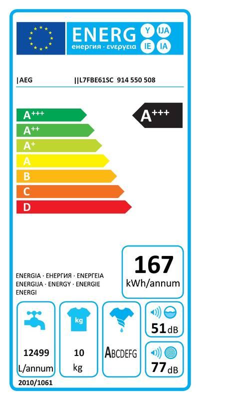 Pračka AEG ProSteam® L7FBE61SC bílá