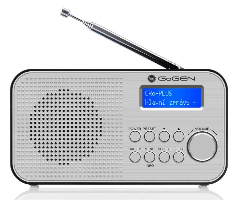 Radiopřijímač s DAB GoGEN DAB 300 N stříbrný