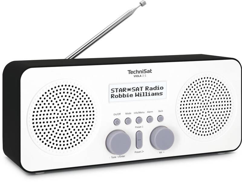 Radiopřijímač s DAB Technisat VIOLA 2 S černý bílý, Radiopřijímač, s, DAB, Technisat, VIOLA, 2, S, černý, bílý