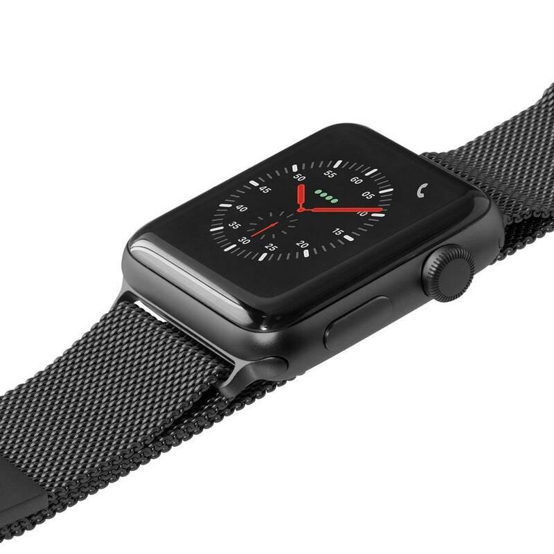 Řemínek LAUT na Apple Watch 38 40 mm, milánský tah černý