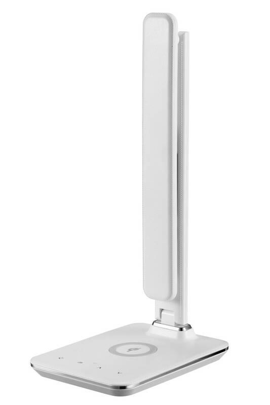 Stolní LED lampička IMMAX Kingfisher s bezdrátovým nabíjením Qi a USB, 8,5 W bílá, Stolní, LED, lampička, IMMAX, Kingfisher, s, bezdrátovým, nabíjením, Qi, a, USB, 8,5, W, bílá