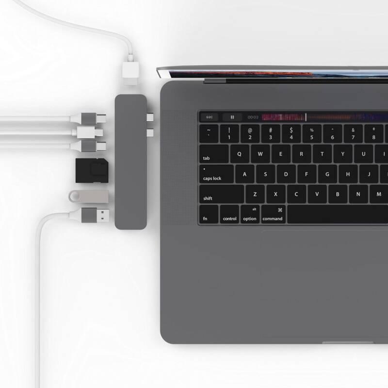 USB Hub HyperDrive PRO USB-C Hub pro MacBook Pro šedý