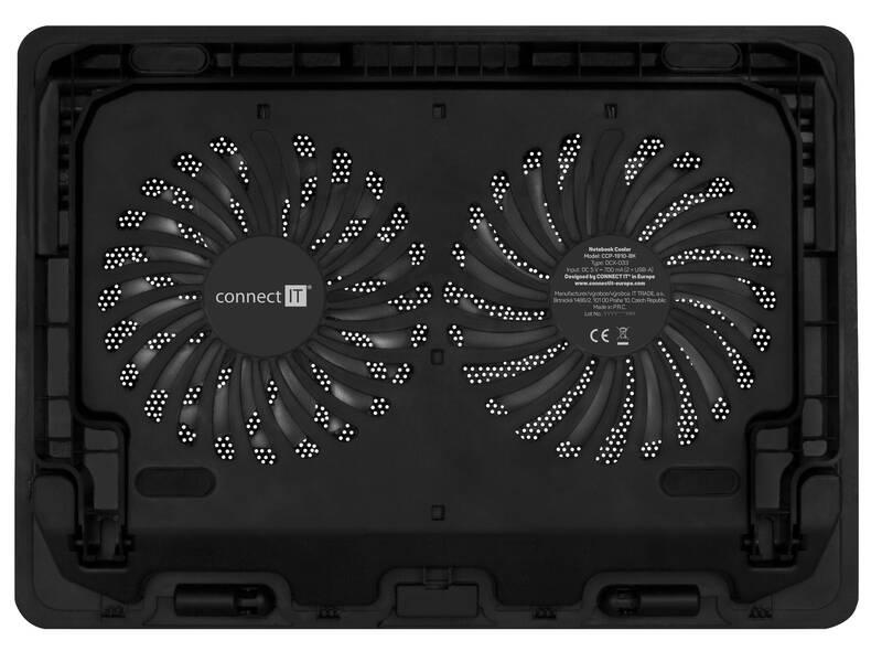 Chladící podložka pro NTB Connect IT FrostBreeze do 15,6" černý
