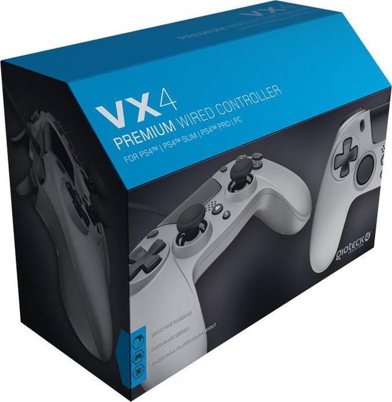Gamepad Gioteck VX-4 pro PS4, PC šedý
