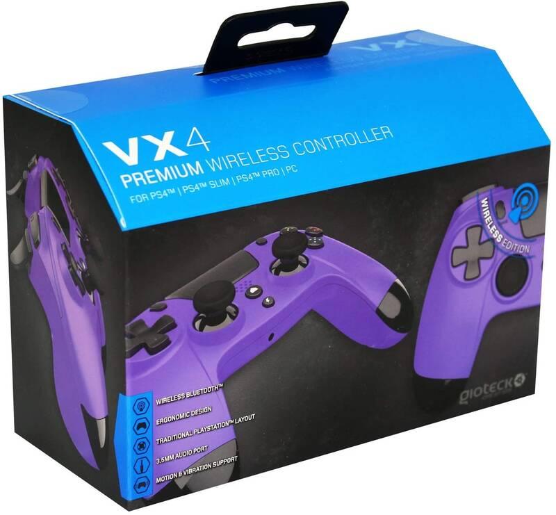 Gamepad Gioteck VX-4 Wireless pro PS4, PC fialový