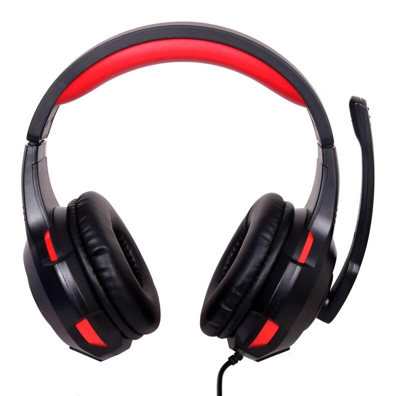 Headset Gembird GHS-U-5.1-01, 5.1 surround černý červený, Headset, Gembird, GHS-U-5.1-01, 5.1, surround, černý, červený