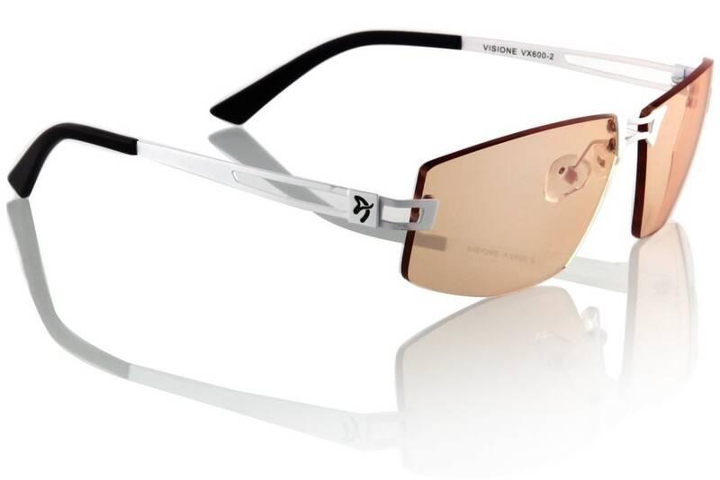 Herní brýle Arozzi VISIONE VX-600, jantarová skla černé bílé