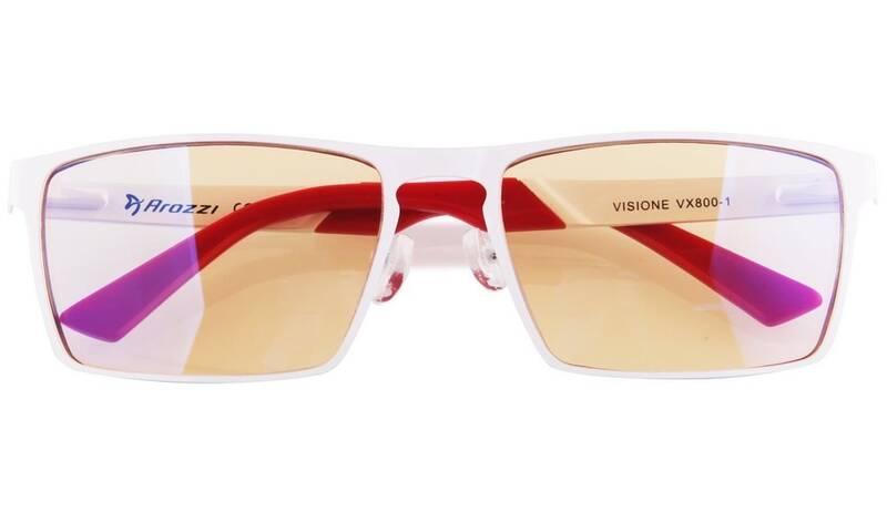Herní brýle Arozzi VISIONE VX-800, jantarová skla bílé červené, Herní, brýle, Arozzi, VISIONE, VX-800, jantarová, skla, bílé, červené