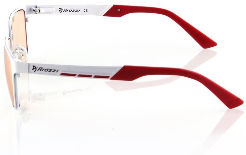 Herní brýle Arozzi VISIONE VX-800, jantarová skla bílé červené, Herní, brýle, Arozzi, VISIONE, VX-800, jantarová, skla, bílé, červené