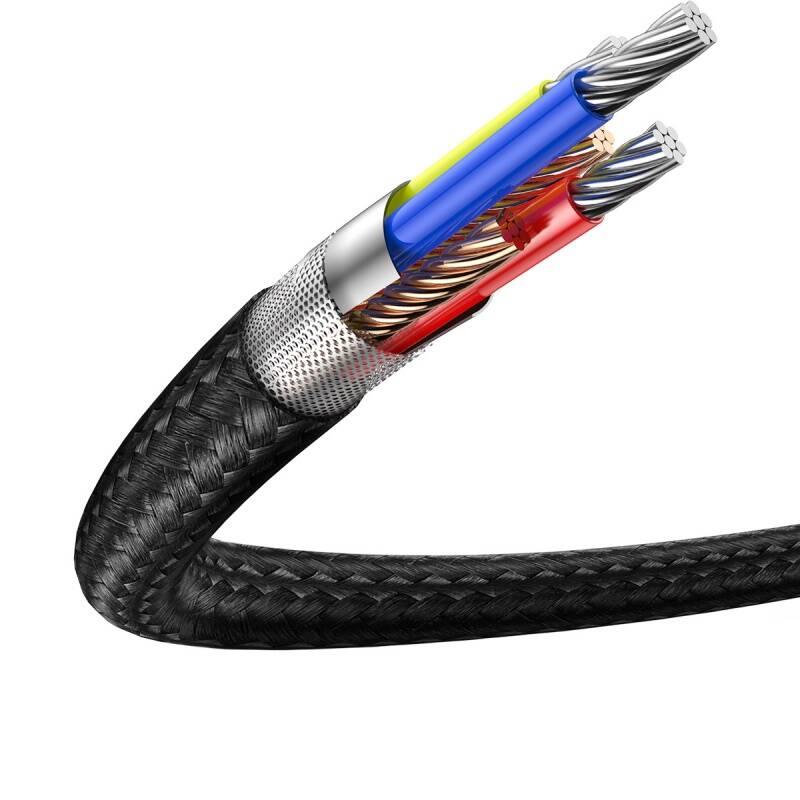 Kabel Baseus USB-C Lightning, PD 18W, 1,3m černý