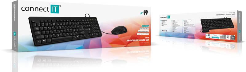 Klávesnice s myší Connect IT Combo CKM-4000-CS, CZ SK černá