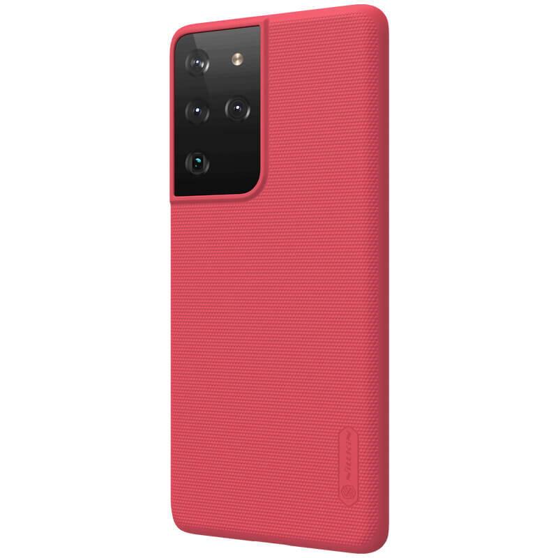 Kryt na mobil Nillkin Super Frosted na Samsung Galaxy S21 Ultra 5G červený